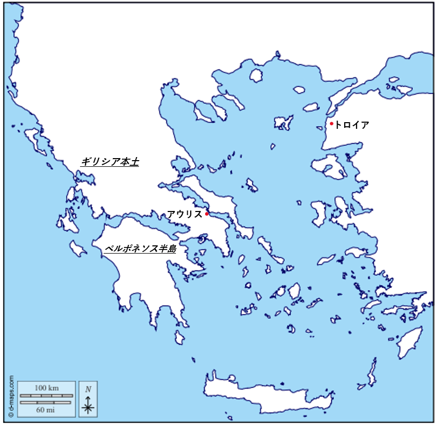 古代ギリシア及び、周辺地図